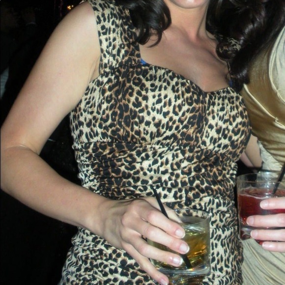 BEBE Cheetah Print Dress - Picture 5 of 5